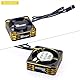 Fasizi Motor Lüfter RC Motor Kühlkörper 28000RPM ESC Lüfter für RC Auto 1/8 1/10 1/12 Skala 540 550 Brushless Motor (Schwarz + Gold)