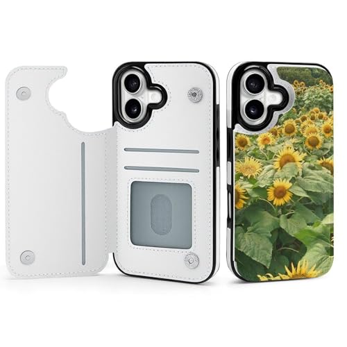 iPhone17用ケース 手帳型 ひまわり 風景 アイフォン17用ケース 財布型 スマホケース 2025年新型 保護ケース おしゃれ カード収納 スタンド機能 PUレザー TPU 耐衝撃