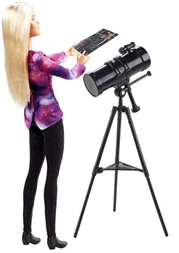 Barbie astrophysicist doll, rubia con telescopio y mapa estelar miniatura 5