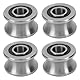 4 Stück U Nut Kugellager 8 x 22,5 x 14,5 mm U22 Edelstahlführung U-Nut Rundlager mit Rundem Boden, U-Nut Rollen Rollenführungsrad zum Antrieb mechanischer Geräte