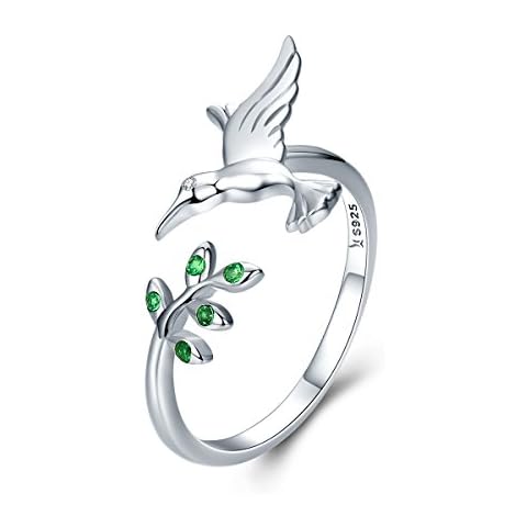Kokoma S925 Sterling Silver Hummingbird Ring Cover