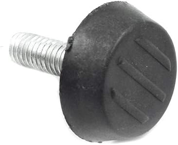 TOUHIA M6x27mm BLACK Plastic Base Stud Mount Furniture Glide Adjustable Leveling Foot(20pcs)