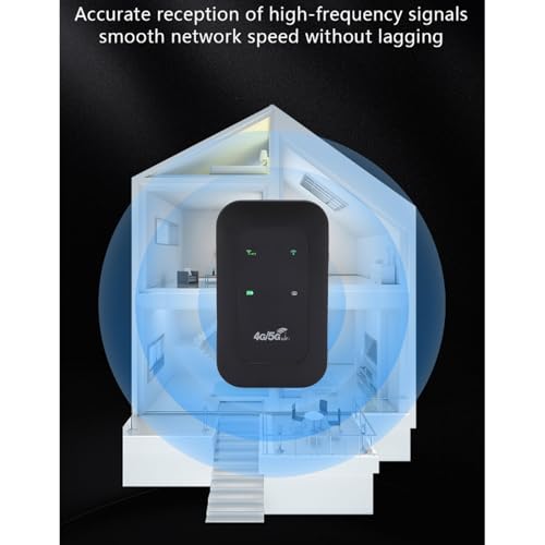 Vikye 4G 5G Mobiler Hotspot, Tragbares WLAN für Reisen in Mehr Als 140 Ländern, mit SIM-Kartensteckplatz, Multitriernetzwerk, 10 Geräten, Farb-LED-Bildschirm, Schwarz