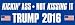 TRUMP Kickin Ass Not Kissing It Bumper Sticker (kicking butt decal)