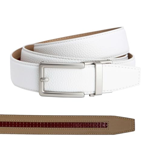 Image of Nexbelt Men's Vegan Leather Ratchet Belt - Adjustable No-Hole Belt for Golf, Casual, and Dress - Cut-to-Size, 1 3 /8 inch Wide