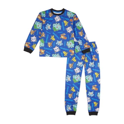 Pokémon Boys Pyjamas | Boys Long Pyjamas | Anime Gifts for Older Kids | Official Pokemon Merchandise Clothes - 9-10 Years Blue