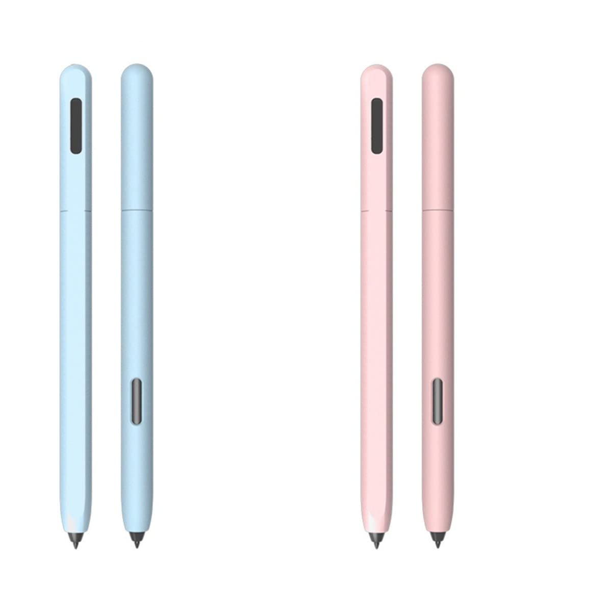 DAYJOY 2 Pack Cute design Silicone Sleeve Case Compatible with Samsung Galaxy Tab S7/S7+/S7 FE/S8/S8+/S8 Ultra/S9/S9+/S9 Ultra S Pen, Protective Skin Cover case Non-Slip Smooth Grip Holder(blue+pink) blue+pink Tab S7/S8/S9/S10 series