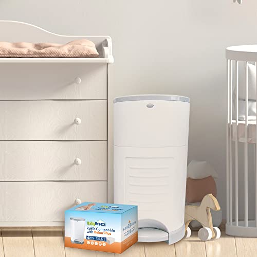 Image of Diaper Pail Refills Compatible with Dekor PLUS Diaper Pail 4 Refill Bags Holds 2320 Diapers - Strong, Durable Baby Powder Scented Refills Bags