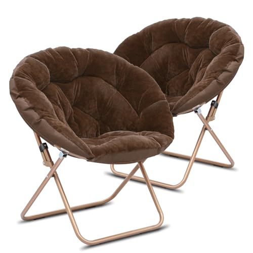 SFIHOME Cozy Saucer Chair, Living Room Chair, Faux Fur Soft