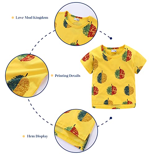 Image of Mud Kingdom Boys Girls T-Shirts Cotton Cute Cartoon Graphic Tees for Kids 2-8 Years