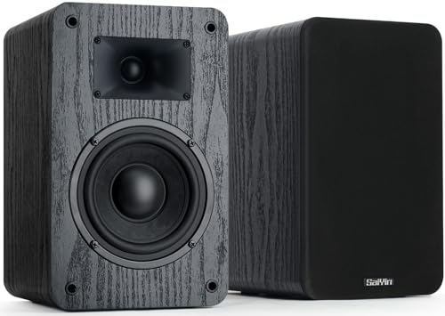 Saiyin Passive Bookshelf Speakers 80W Peak Power, 5' Woofer & 20mm Silk Dome Tweeter Stereo...