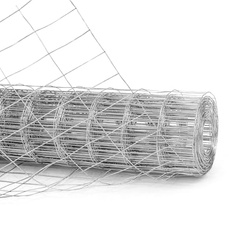 Stainless Steel Welded Wire Mesh Roll for Garden and Coop Protection - Durable and Rustproof Fencing Solution(1mx20m(39inx65.6ft))