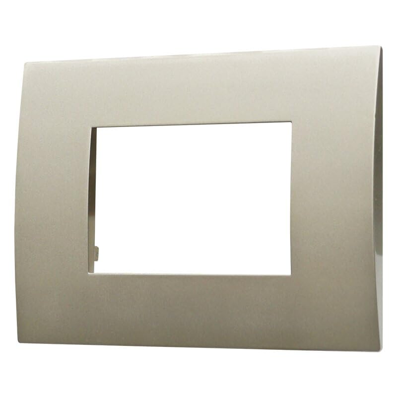 Lot De 4 Plaques Compatibles Avec Vimar Arke, Plaques En Plastique (3 Places/modules, Titane