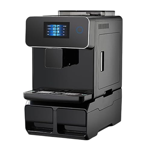 Espresso Machine, 1250W Coffee Maker with LCD Panel, 1.7L Water Tank, 250g Bean Bin Capacity and Steam Milk Frother - All in One Latte & Cappuccino Maker