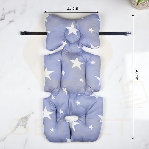 Image of Baby Stroller Seat Liner, And Breathable Reverse Side Non - Slip Suede Fabric, Cotton, Toddler Seat Stroller Accessories, Cushion Pad Soft Pillow Cooling Pram Chair Comfortable Seat Pad Back Support Mat Liners.