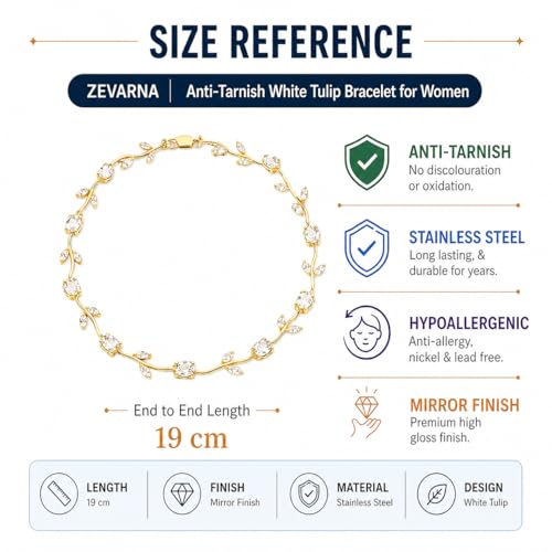 Image of Trending Tulip Bracelet for Women Stylish | Silver and Gold Toned Crystal Floral Tulip Bracelet for Girls & Women | Rapunzel Inspired | Romantic Gift Jewellery