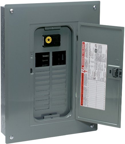 Square D - QO124M100PC QO Load Center with Cover, 100-Amp Convertible Main Breaker, 1-Phase, 24-Space, 24-Circuit, Indoor, Plug-On Neutral Ready #1