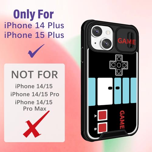 Image of Funermei for iPhone 14 /for iPhone 15 Plus Case - Women Girls Cute Phone Cover Girly Pretty Aesthetic Game Unique Design with Camera Cover Funda for Apple for iPhone 14 /for iPhone 15 Plus