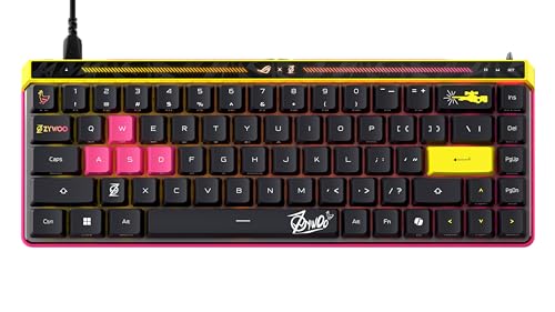Image of ASUS ROG Falchion Ace HFX Hall Effect Wired Gaming Keyboard - 65% TKL, Dual USB-C, Magnetic Switch, Rapid Trigger, Speed Tap, 8K Hz Polling, Touch Panel, Protective Cover, PBT Keycaps - ZywOo Edition