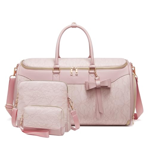 Garment Bags for Travel,Leather Convertible Garment Duffle Bag wi...