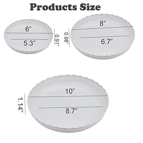 Yuanaiyi 12 Packs Wave Plant Saucer thumb #1