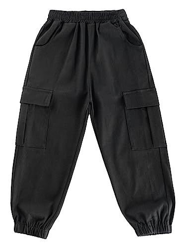 Boys' Cargo Jogger Pants Hip Hop Jazz Dance Trousers Elastic Waist Casual Sports Sweatpants with Pockets4