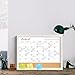 Calendar Whiteboard for Wall, TANKEE 17x13 Inches Whiteboard Calendar Cork Board Combo, Small Magnetic White Board with Wood Framed, Hanging Dry Erase Board for Kitchen Home Office School Planner