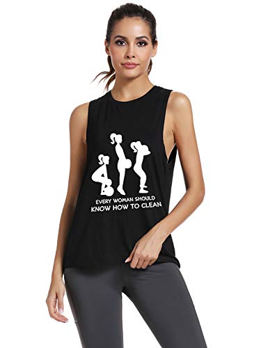 Fannoo Workout Muscle Tank Tops For Women-Womens Novelty Funny Saying Fitness Gym Lift Graphic Sleeveless Shirts #TOP1