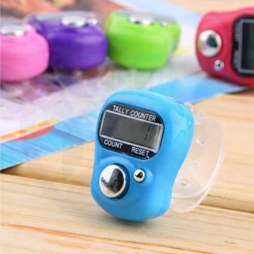 Counter for Chanting Mantra | Mini Hand Naam Jap Counter Tally Finger Ring Digital Electronic Head Counter Machine for Mantra Jaap, Cricket & Daily Use (2 Pcs-Random Color) (Mini Hand Tally Counter) 2 41sKAZc3PXL