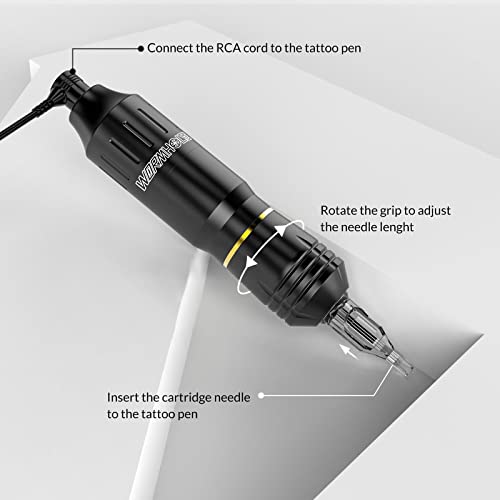 Image of Tattoo Kit Wormhole Rotary Tattoo Practice Machine Kit for Beginners Tattoo Cartridge Needles Tattoo Machine Kit with Tattoo Inks Power Supply Tattoo Pen Kit WTK162