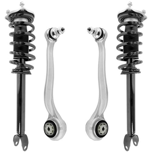 Image of Detroit Axle - RWD Front Struts Kit for 2015 2016 2017 2018 2019 2020 Mercedes-Benz C300, 2 Struts with Coil Spring Assembly 2 Lower Forward Control Arms w /Ball Joint Replacement