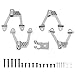 Treehobby 4PCS CNC Aluminum Front/Rear Adjustable Shock Mounts Compatible with Axial SCX10 SCX10 II 90046 90047 1/10 RC Crawler Car Upgrade(Titanium)