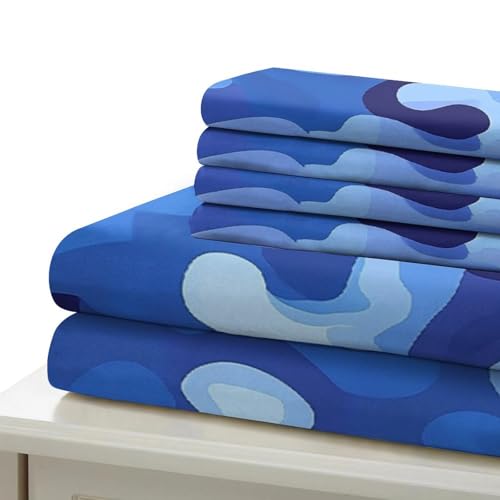 Housse de Couette Oiseaux Bleus Hypoallergénique et Microfibre Résistante