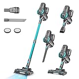 DEVOAC Cordless Vacuum Cleaner, Ultra-Lightweight Stick Vacuum, 2200mAh Battery Up to 40mins Runtime, 6 in 1 Powerful Handheld Vacuum for Home Hard Floor Carpet Pet Hair (Waterfall)