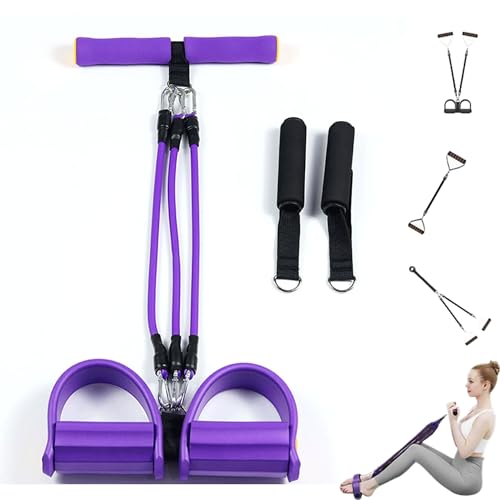 Hayaww Entrenador Abdominal Set de Bandas de Resistencia Multifunción Cuerda de Tensión Multifunción Sit-Up Culturismo Expansor expansor de Cuerpo Completo para el hogar Pierna Ejercitador Pedal (A)