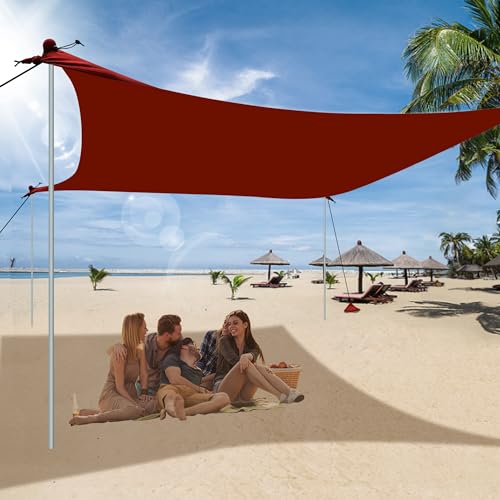 Umardoo ST-01BT-001 Family Beach Tent Canopy Sun Shade Portable 7×7Ft, Compact Wind Resistance Beach Sun Shelter Easy Setup With Packable Carry Bag For Outdoor Travel Upf 50+ thumb #7