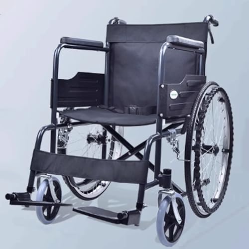 シートベルトを備えた完全なアームを備えた折りたたみ輸送車椅子は、大人と高齢者向けのトラベルトロリーを最大200ポンドサポートします