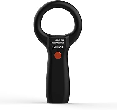 Microchip Scanner, Animal Rabbit Dog Cats Pet Microchip Reader Rechargeable RFID EMID Micro Chip Scanner 134.2kHz 125kHz 15 Digits FDX-B ISO 11784/11785 Pet Chip ID Registration 190S