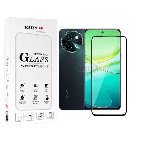 Image of ScreenUp Tempered Glass For vivo Y58 - Ultra Clear, 9H Scratch Resistant, Full Coverage, Easy Install Screen Protector