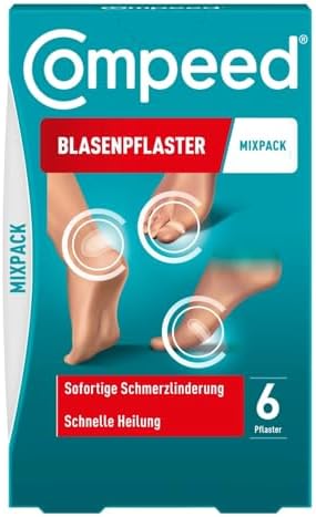COMPEED Blasenpflaster Mixpack - 6x Hydrokolloid-Pflaster - 3 Größen | Pflaster-Mix Set für Ferse, Vorderfuß & Zeh, schnellere Wundheilung*, sofortige Schmerz- & Drucklinderung, wa