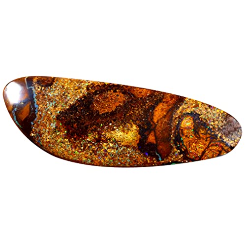 Pierre précieuse opale de Koroit multicolore de 11.39 ct, cabochon rare à offrir aux collectionneurs