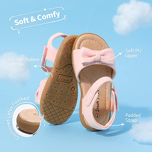 Image of DREAM PAIRS Girls Sandals Fashion Bow Summer Shoes for Toddler /Little Kid