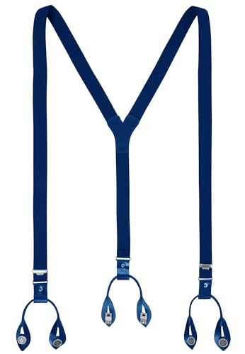 Tirantes LLOYD azul marino de 120 cm para trajes de oficina y eventos formales
