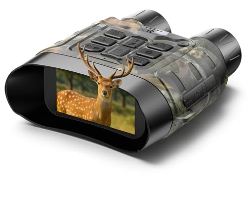 Image of Night Vision Goggles 4K 112MP, 18X Zoom Infrared Binoculars with 5000mAh Long Battery Life, 1968ft Range, 64GB Card Included, Full Color Night Vision for Hunting Camping Security Surveillance