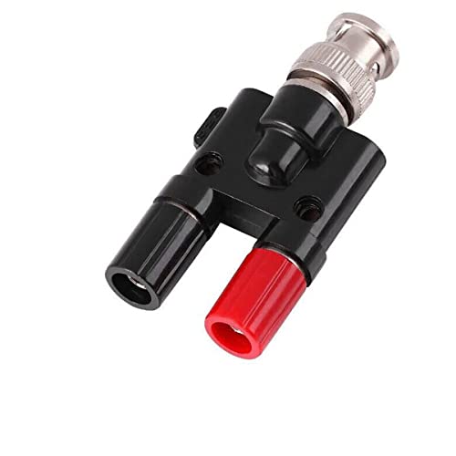 Adaptador conector BNC macho a doble banana hembra 4mm x4 miniatura 5