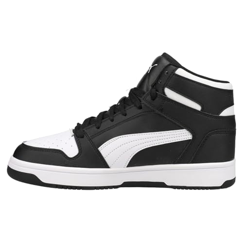 PUMA Mens Rebound Layup Wide High Sneakers Shoes Casual - Black, White - Size 6 M3