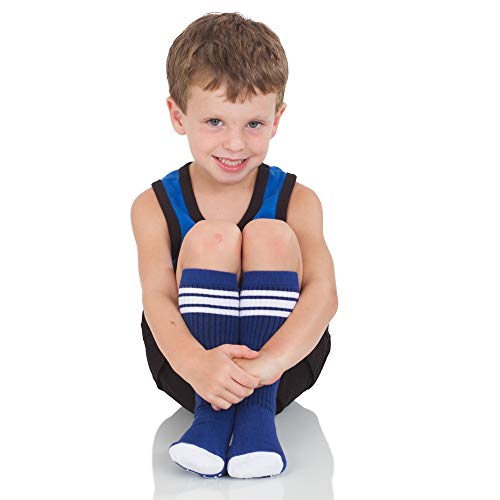 Image of 3 Pairs of juDanzy Knee High Boys or Girls Stripe Tube Socks for Soccer, Basketball, Uniform and Everyday Wear
