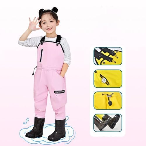 Kids Rain Bib Pants Toddler Waterproof Thickened Suspender Dirty Proof Rain Wear for Boys Girls Lightweight Rainwear2