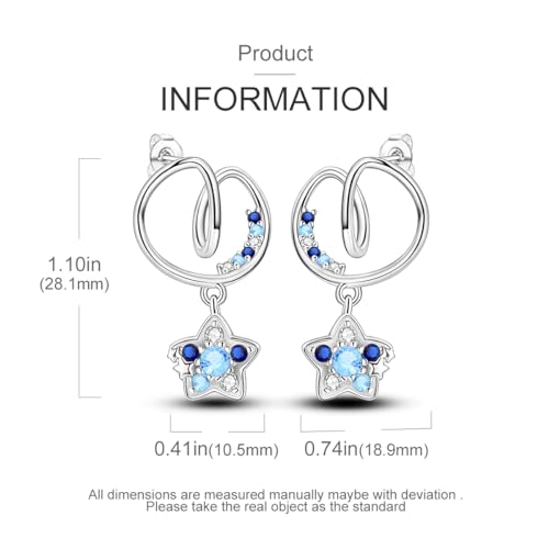 NARMO 925 Sterling Silver Butterfly Earrings Moon Sun Tassels Ear Clip Stud Earrings Colorful Feather Earrings for Women3