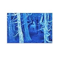 Amazon.co.jp: 画家 東山魁夷 風景画 白馬の森 ポスター プリント